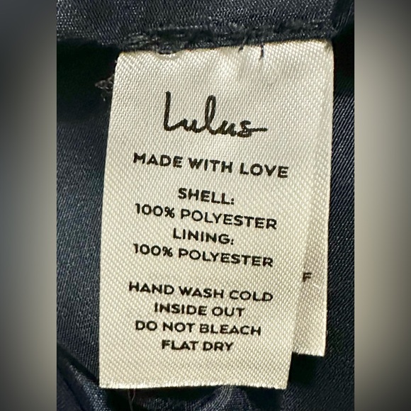 Lulu’s Evening of Elegance Navy Blue Floral Jacquard Burnout Wrap Midi Dress - Picture 12 of 12